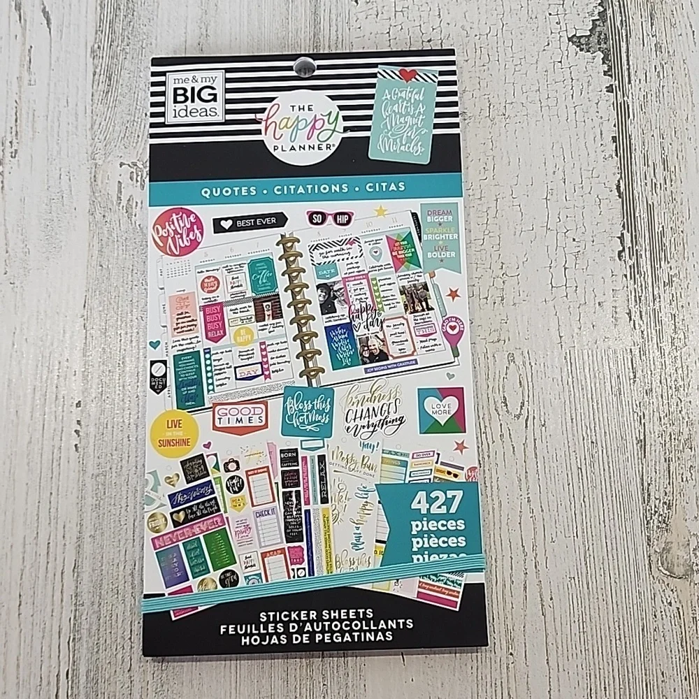 The Happy Planner Quotes 30 sticker sheets 427 stickers fits Classic Planner NEW
